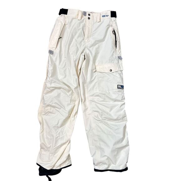 Vintage RLX Polo Sport Ski Snow Pants Women Large White GoreTex Waterproof Ralph - Picture 1 of 16